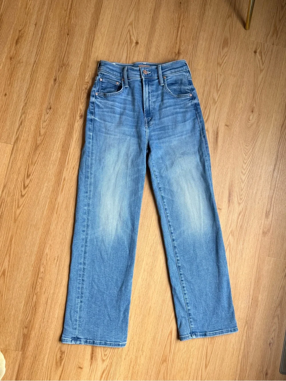 mother lil zip rambler flood straight leg jeans - Picture 3 of 4